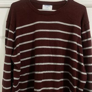Maroon Striped Sweater